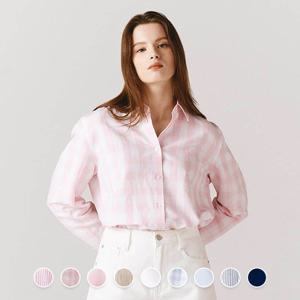 [지오다노/본사] 344510 여 코튼린넨 셔츠