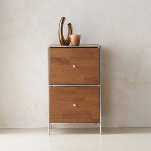 이노센트 스틸라 원목 2단 모듈 협탁 서랍형  i104199