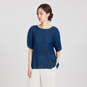 [플리츠미][플리츠미] 솔리드 주름 풀림 티블라우스_EPTSM124006