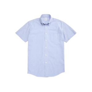 [브룩스브라더스]시어서커 스트라이프 반팔 셔츠 (블루) (BBTPMM0007MEM)