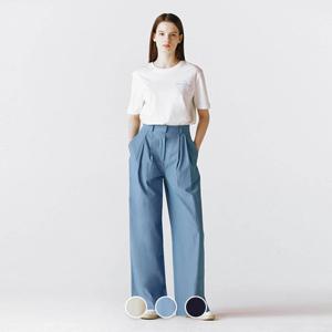 [지오다노/본사] 414528 여 LW 투턱 와이드 슬랙스