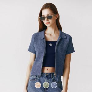 [지오다노/본사] 354514 여 5gg 부클 반팔 집업 가디건