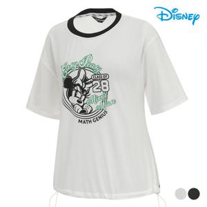 [디즈니골프] 여성 캐릭터아트웍 밑단스트링 반팔 라운드 티셔츠 DO2LTR039