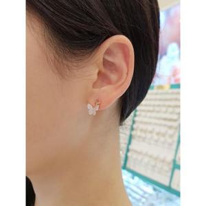 볼라레 세이브존01 친구생일선물 더블 나비 큐빅 귀걸이 spe674