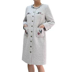 [비꼴리끄(여성)]트위드 뒷 리본 슬림 원피스 B242WO1020