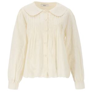 [에이비에프지]큐티 카라 포인트 자수 긴팔 면 레이스 블라우스 APY3HB441I