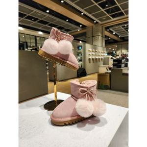 FAIRY 아동 양털부츠 겨울 소가죽 양모 방한화 핑크 어그부츠 K2932013QD-K