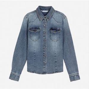 [뱅뱅]여성 브러쉬 포인트 스판 웨스턴 데님 셔츠 (NSKD61)_KG