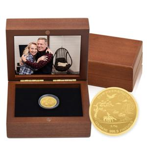 [골드모아] 순금 십장생코인 미니우드케이스 3.75g 24K 추석 부모님 은사님 고희선물