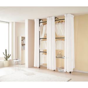 이지온 우먼스 EWB-S316W 드레스룸 시스템 폭조절 선반 커튼 행