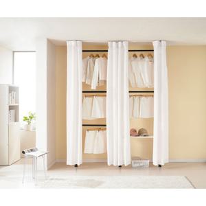 이지온 우먼스 EWB-S316M 드레스룸 시스템 선반 커튼 행거