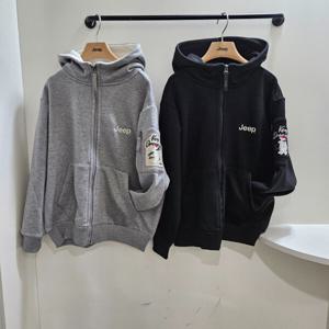 [지프키즈]24신상공용키즈 기모  곰와펜 후드집업KP4TZU071_US