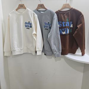 [지프키즈]24신상공용키즈  기모 스테이와일드맨투맨KP4TSU858_U