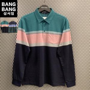 뱅뱅 HC04 봄남성 카라 시보리소매얇은긴팔티셔츠 NTL156