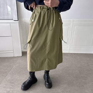 [한정수량] [올리비에스클로젯] 카고 밴딩 롱 스커트_O2502SK009A