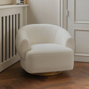 베누 1인용 소파 암체어 패브릭 부클레 회전의자
