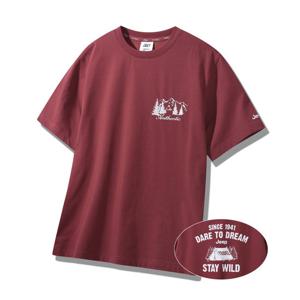 [지프]공용 등판프린트 루즈핏 반팔티셔츠 JQ2TSU104