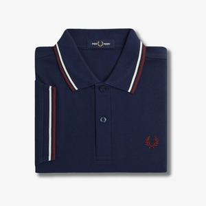 [공식][M3600] 트윈 팁 프레드페리 셔츠  - 테니스블루/에크루/옥스블러드 AFPM2513600-Y29