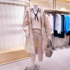 [시에로]DBSJ2JPF123_속후드 홑겹 롱점퍼