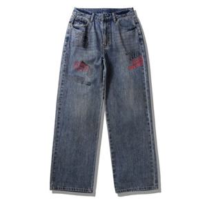 [지프]공용 프린트 워싱 와이드 데님팬츠(JQ1DPU502)