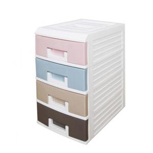 파스텔 4단 미니 서랍함 1P 다용도 수납장 서랍장