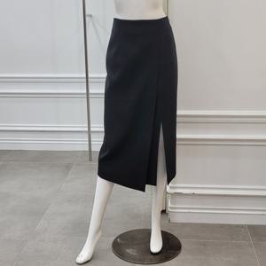 [미니멈]랩 슬릿 H라인 스커트(MZBGWS3900BK)_IC