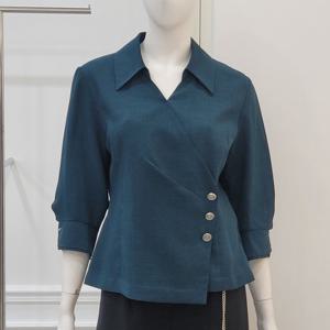 [미니멈]카라넥 페플럼 언발블라우스(MZBGWB3930DN)_IC