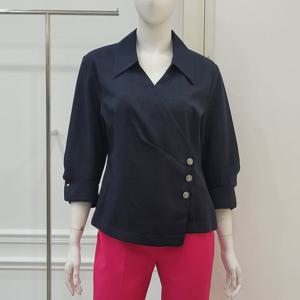 [미니멈]카라넥 페플럼 언발블라우스(MZBGWB3930DV)_IC