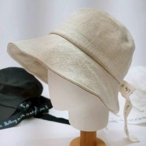 [애슬릿][애슬릿]라벨 리본 보넷 벙거지 여성 여행 모자 간절기