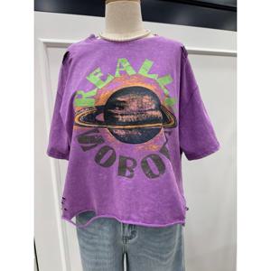 [르니앤맥코이]워싱 데미지 프린트 티셔츠MM07TS770_YS