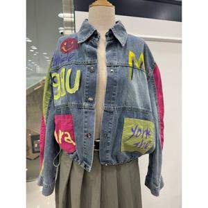 [르니앤맥코이]페인팅 소매배색 데님 자켓MM05JK703_YS