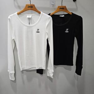 [지프]25신상여성  베어자수 골지긴팔티JQ2TSF034_US