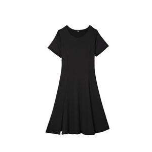 [로아리빙]A라인 트임 반팔 원피스 데일리 루즈핏 원마일 웨어