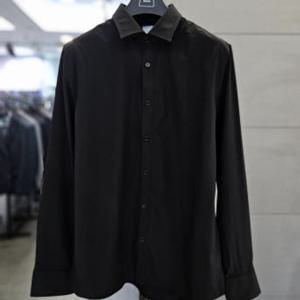 [바쏘]남자 드레스 셔츠 블랙 긴팔 남방 WSZ5TD05A