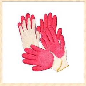 국산 적색 반코팅장갑 10켤레 면장갑