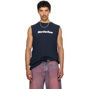 마틴로즈 티셔츠 SSENSE 익스클루시브 네이비 더블 티셔츠 252892M213000