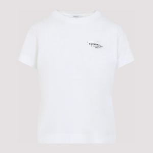 지방시 화이트 크루넥 프린트 티셔츠 BW70FJP75N 100