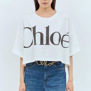 26 SS 끌로에 박시 로고 Boxy Logo 크롭 티셔츠 화이트 CH24AJH09183 101