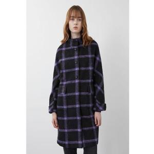 올리비아로렌 sh06 밴드넥 체크 코트 VOCEA3W9341