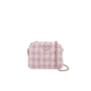 [엘러브] 새상품 샤넬 VIP기프트 하프문 트위드 미니백 에크루/핑크 샴페인골드 5ET1124