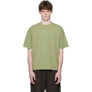 스톤아일랜드 티셔츠 그린 2100025 오가닉 코마 코튼 저지 티셔츠 252828M213009