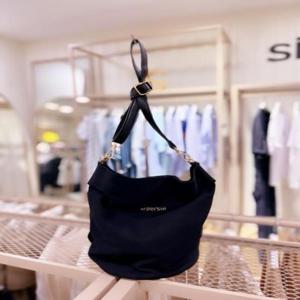 [시에로]SJ0GAF01M_레터링 자수 포인트 캔버스 숄더백