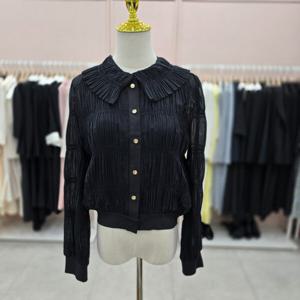 [샤틴]프릴넥 허리밴딩 셔링 블라우스S252B251A_JK