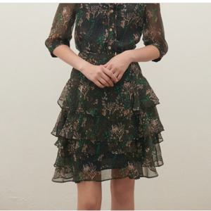 [샤틴]시폰 플라워프린팅 프릴 미니스커트S253B361A_JK