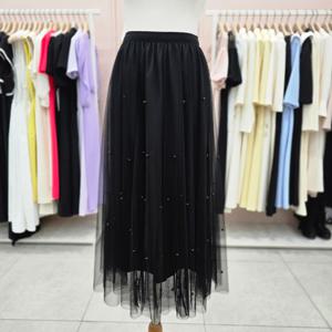 [샤틴]밴딩 흑진주장식포인트 샤스커트S252C301A_JK