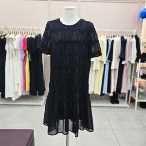 [샤틴]셔링 주름디테일 시스루소매 원피스S252C614A_JK