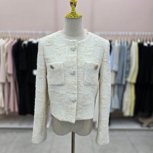 [샤틴]진주,플라워버튼 울혼방 트위드 쟈켓S243P101A03_JK