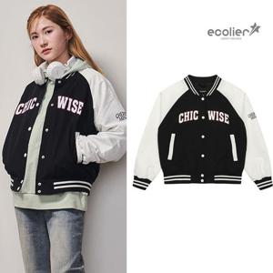 [에꼴리에]여자 가을이월 칼라레터링스포티 야구점퍼(25A1152)