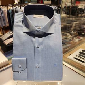 듀퐁셔츠 SE5FM21LS313SBU 컴포터블 구김이 적은 면 레이온 도비 슬림 핏 셔츠