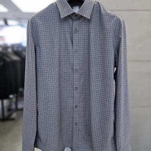 [바쏘]남자 셔츠 그레이 체크 긴팔 남방 WSAFY3TD20A